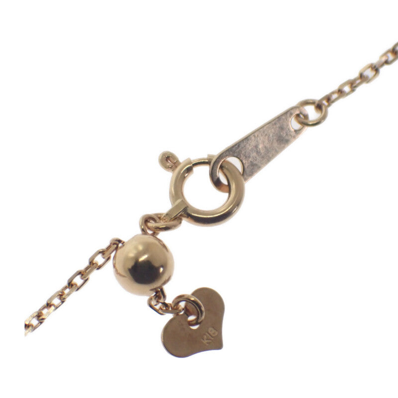 デザインジュエリー 一粒ダイヤ ネックレス K18ピンクゴールド ダイヤモンド レディース【中古】【Aランク】