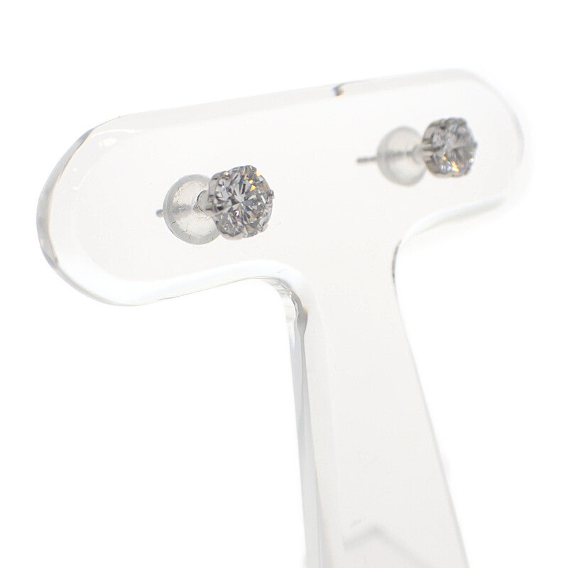 デザインジュエリー 1粒ダイヤ スタッドピアス ピアス Pt900プラチナ ダイヤモンド レディース【中古】【Aランク】