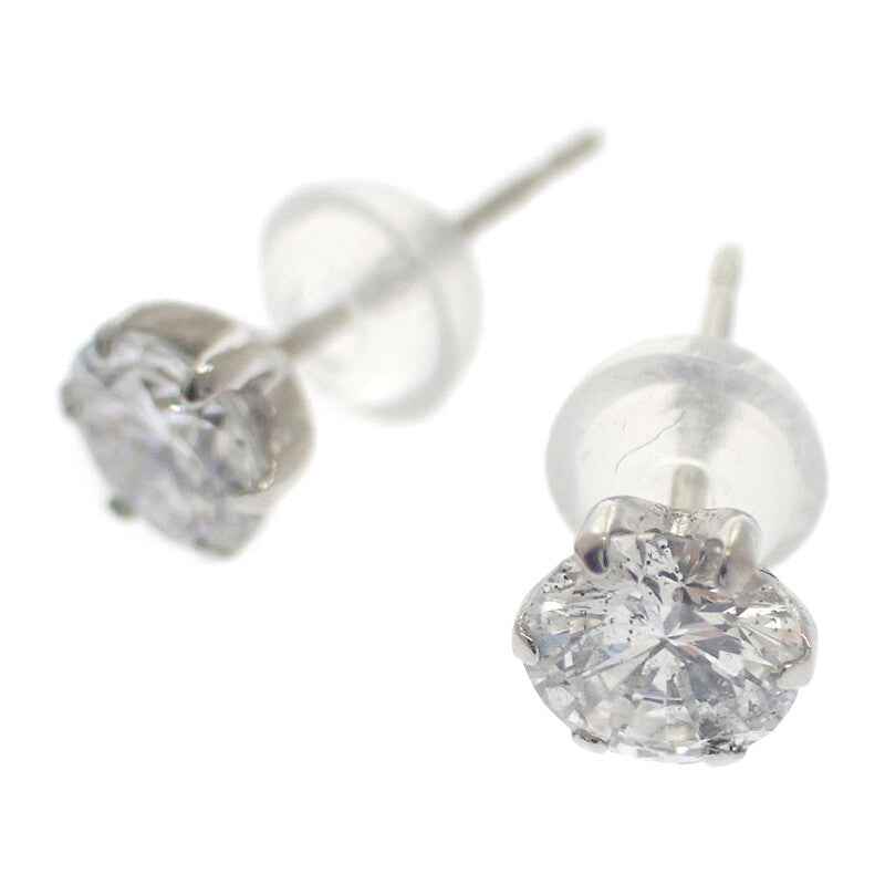 デザインジュエリー 1粒ダイヤ スタッドピアス ピアス Pt900プラチナ ダイヤモンド レディース【中古】【Aランク】