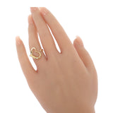 ティファニー TIFFANY&Co. エルサ ペレッティ オープンハート 9号 リング K18イエローゴールド レディース【中古】【Aランク】