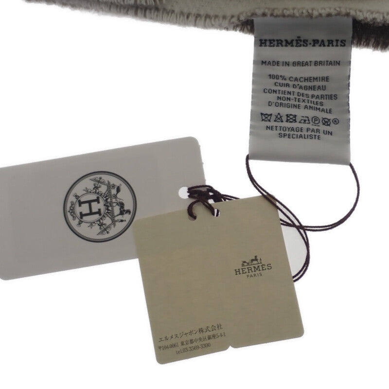 エルメス HERMES コンクール H259158S 03 マフラー カシミヤ アイボリー ブラウン イヴォワール ピュス レディース メンズ ユニセックス【中古】【Aランク】