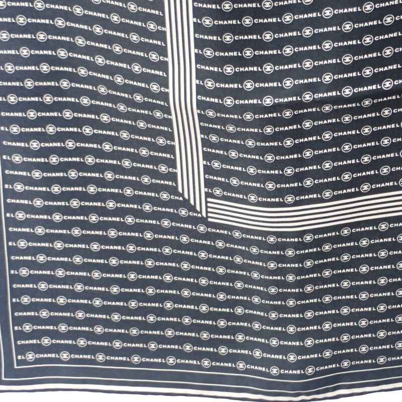シャネル CHANEL ココマーク スカーフ シルク ブラック レディース【中古】【Aランク】