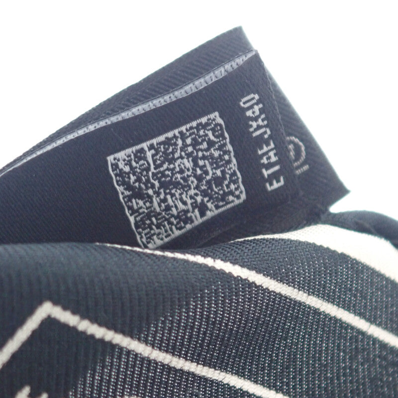 香奈兒 CHANEL COCO Mark 絲巾 絲綢 黑色 女款【二手】【A級品】