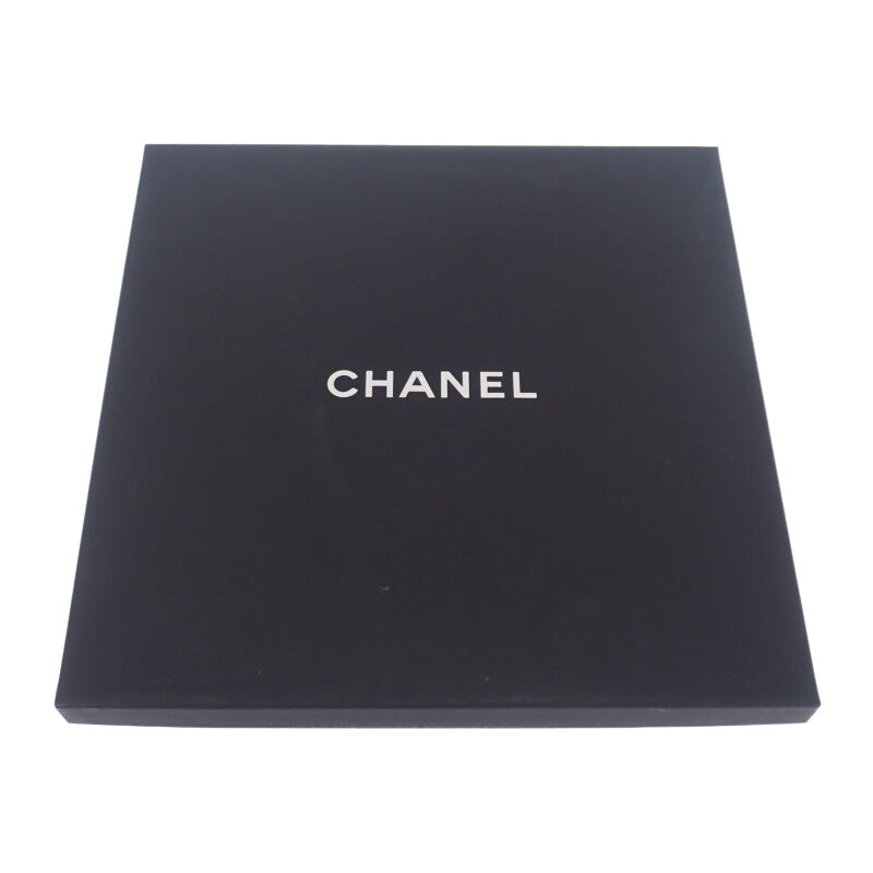 香奈兒 CHANEL COCO Mark 絲巾 絲綢 黑色 女款【二手】【A級品】
