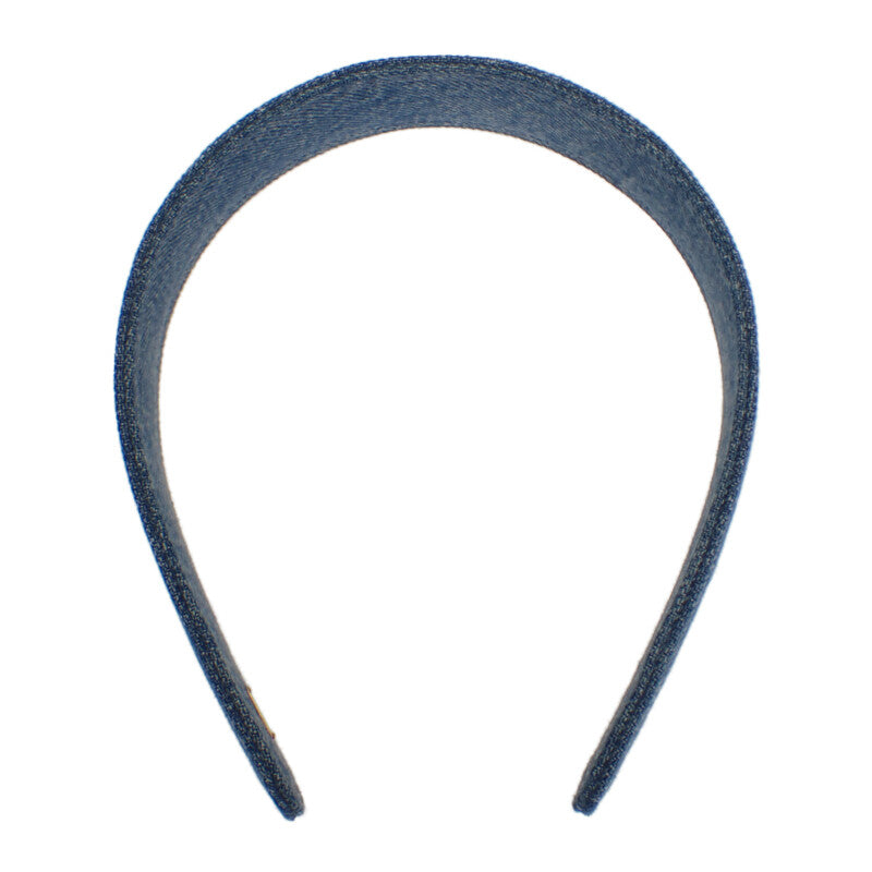 セリーヌ CELINE トリオンフデニムヘアバンド 460YV2BCO.07GD ヘアアクセサリー デニム ブルー ゴールド金具 レディース【中古】【Aランク】