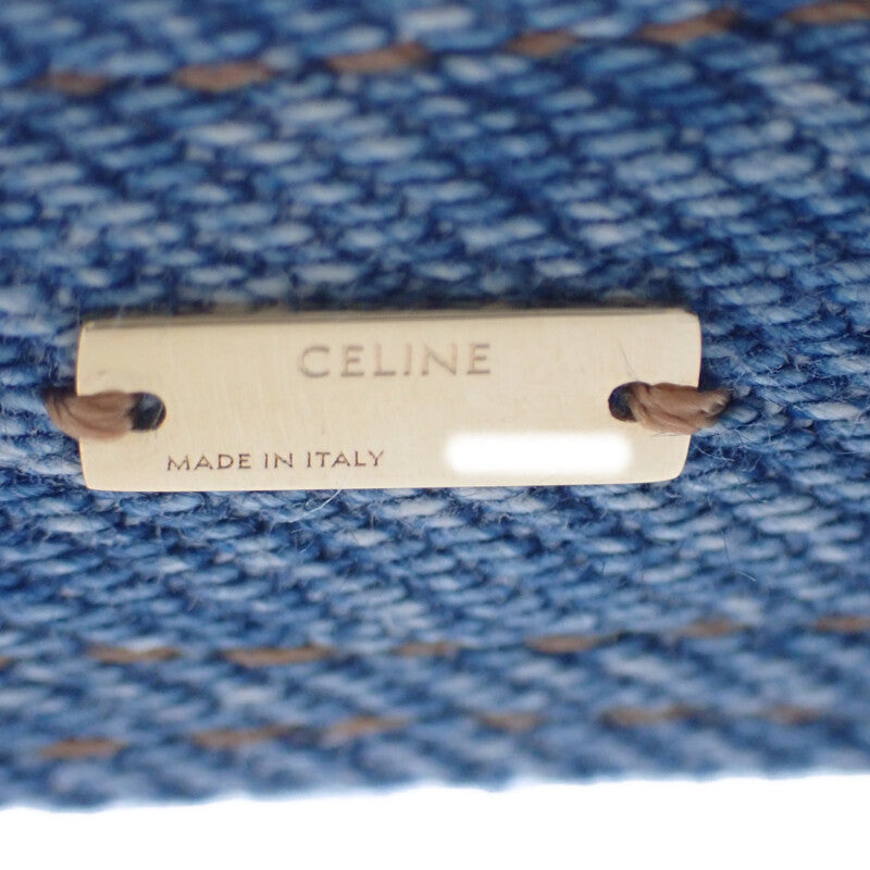 CELINE 凱旋門牛仔髮箍 460YV2BCO.07GD 髮飾 牛仔 藍色 金色五金 女士【中古】【A級】