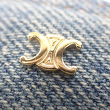 セリーヌ CELINE トリオンフデニムヘアバンド 460YV2BCO.07GD ヘアアクセサリー デニム ブルー ゴールド金具 レディース【中古】【Aランク】