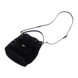 プラダ PRADA デュエットバケット Re-Nylon 1BH038 2WAYバッグ ナイロン ブラック ゴールド金具 レディース【中古】【Aランク】