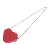 ルイヴィトン LOUIS VUITTON ハートオンチェーン ポーチ M80837 モノグラム ショルダーバッグ レザー レッド ゴールド金具 レディース【中古】【Aランク】