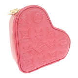 ルイヴィトン LOUIS VUITTON ハートオンチェーン ポーチ M80837 モノグラム ショルダーバッグ レザー レッド ゴールド金具 レディース【中古】【Aランク】