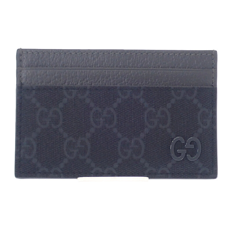 グッチ GUCCI バイカラーGG 768248 FACQC 1048 カードケース GGスプリームキャンバス ブラック メンズ レディース【中古】【Aランク】