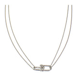 ティファニー TIFFANY&Co. ラージ ダブル リンク ペンダント 63104337 ネックレス シルバー925 レディース メンズ【中古】【Aランク】