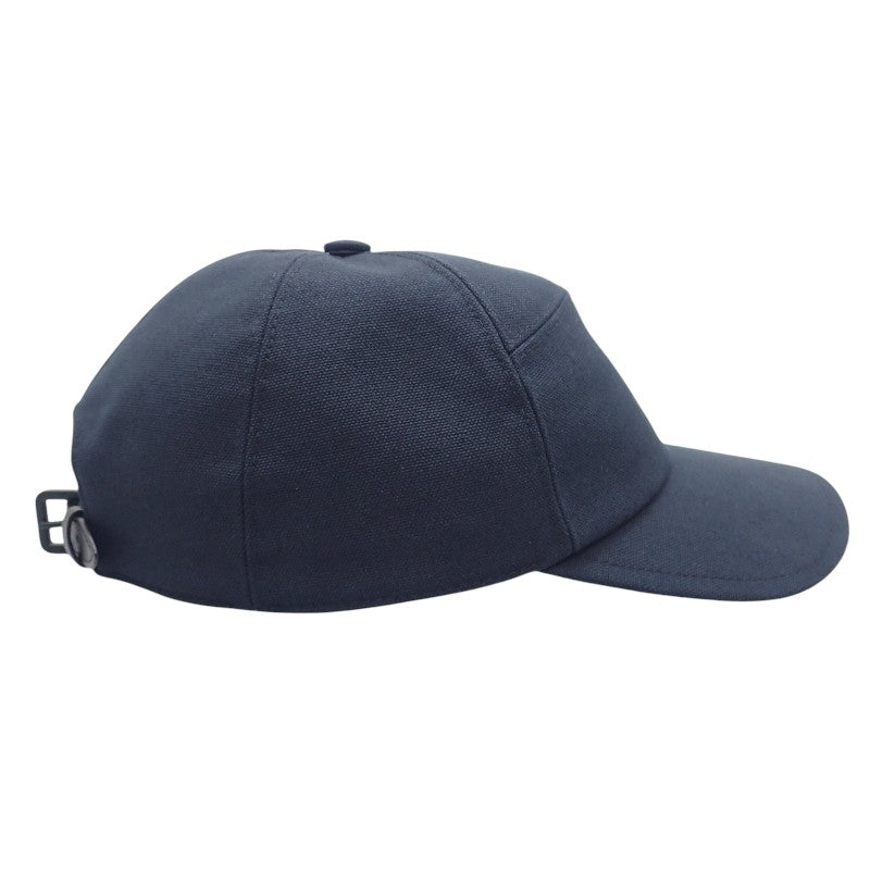 ルイヴィトン LOUIS VUITTON アエログラム M77125 キャップ コットン レザー キュプラ ブラック メンズ【中古】【Aランク】