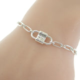 ティファニー TIFFANY&Co. スモール ダブル ロック 73248752 ブレスレット シルバー925 レディース メンズ【中古】【ABランク】