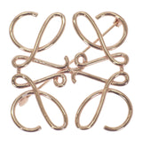 ロエベ LOEWE アナグラム 111.27.027 ブローチ メタル ピンク ローズゴールド レディース【中古】【ABランク】