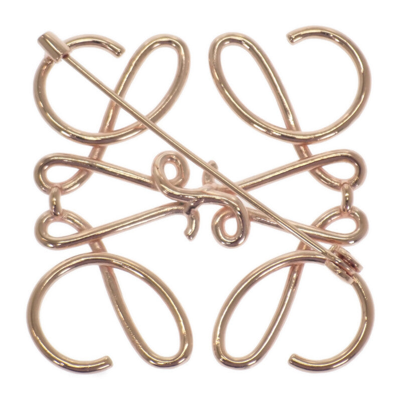 ロエベ LOEWE アナグラム 111.27.027 ブローチ メタル ピンク ローズゴールド レディース【中古】【ABランク】