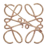 ロエベ LOEWE アナグラム 111.27.027 ブローチ メタル ピンク ローズゴールド レディース【中古】【ABランク】