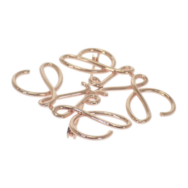 ロエベ LOEWE アナグラム 111.27.027 ブローチ メタル ピンク ローズゴールド レディース【中古】【ABランク】