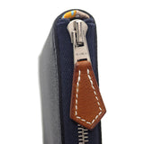 エルメス HERMES アザップ シルクインロング 長財布 ヴォーエプソン シルク ネイビー ブルーインディゴ バレニア レディース メンズ【中古】【Aランク】