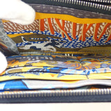 エルメス HERMES アザップ シルクインロング 長財布 ヴォーエプソン シルク ネイビー ブルーインディゴ バレニア レディース メンズ【中古】【Aランク】