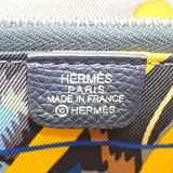 エルメス HERMES アザップ シルクインロング 長財布 ヴォーエプソン シルク ネイビー ブルーインディゴ バレニア レディース メンズ【中古】【Aランク】