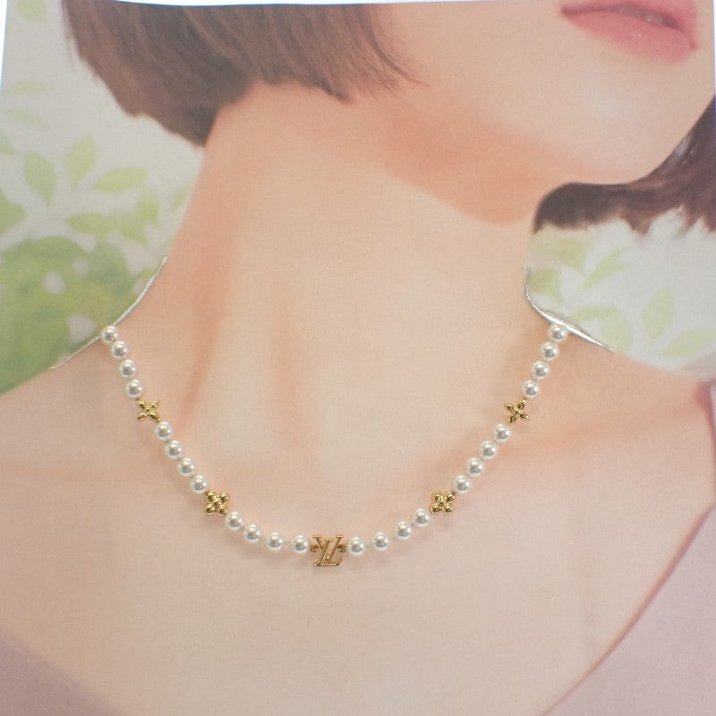 ルイヴィトン LOUIS VUITTON マイ LV パール M01990 ネックレス GP ゴールド レディース【中古】【Sランク】