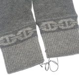 エルメス HERMES ヘヴン グローブ M H232006G_G1S 手袋 カシミヤ ポリウレタン シャルボン グレー レディース【中古】【SAランク】