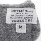 エルメス HERMES ヘヴン グローブ M H232006G_G1S 手袋 カシミヤ ポリウレタン シャルボン グレー レディース【中古】【SAランク】