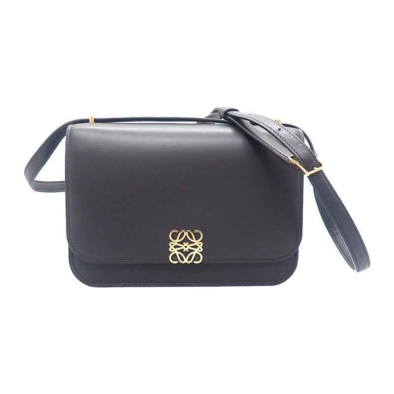 ロエベ LOEWE ゴヤ バッグ ミディアム A896N01X03 ショルダーバッグ カーフ ブラック ゴールド金具 レディース【中古】【ABランク】