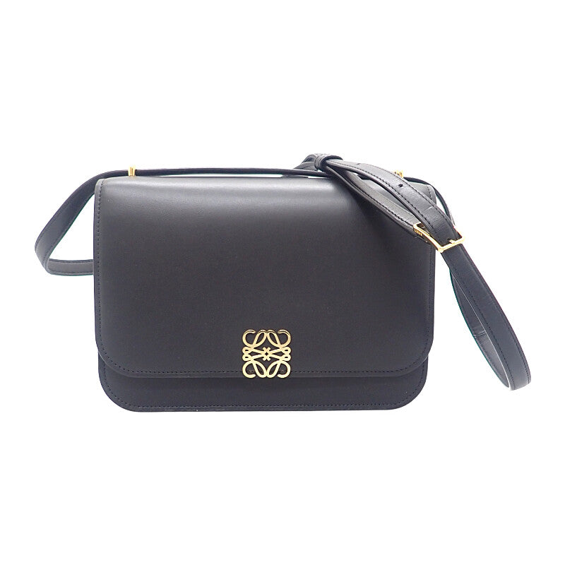 ロエベ LOEWE ゴヤ バッグ ミディアム A896N01X03 ショルダーバッグ カーフ ブラック ゴールド金具 レディース【中古】【ABランク】