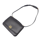 ロエベ LOEWE ゴヤ バッグ ミディアム A896N01X03 ショルダーバッグ カーフ ブラック ゴールド金具 レディース【中古】【ABランク】