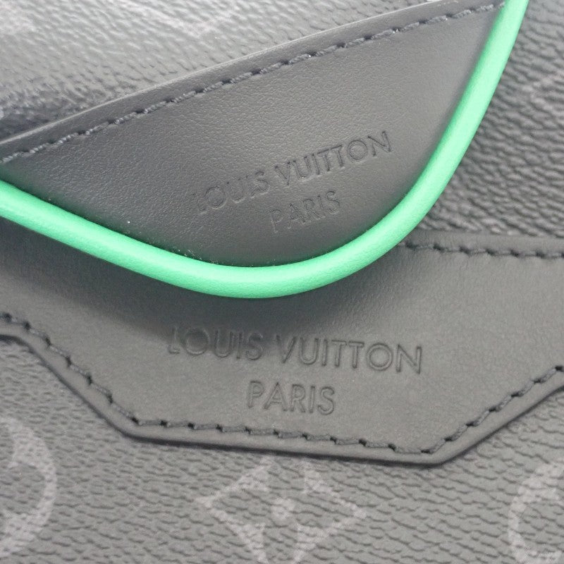路易威登 LOUIS VUITTON Trio Messenger M26052 斜背包 Monogram Eclipse 帆布 黑色 竹綠色 男款【中古】【A級品】