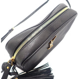 サンローラン SAINT LAURENT ルーカメラバッグ 612542 ショルダーバッグ カーフ ブラック ゴールド金具 レディース【中古】【ABランク】