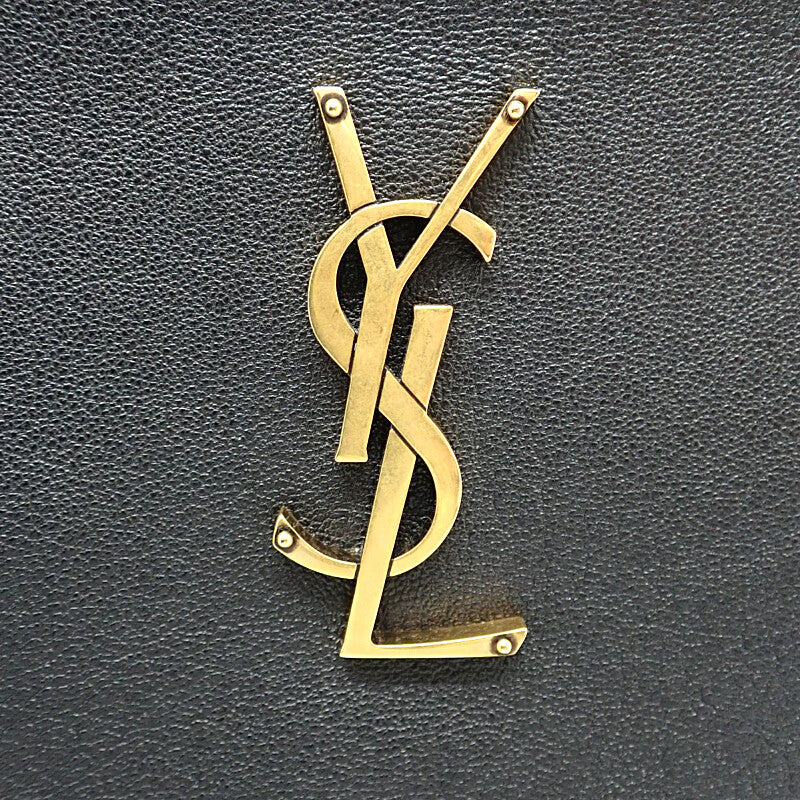 聖羅蘭 SAINT LAURENT Lou 相機包 612542 肩背包 小牛皮 黑色 金色金屬 女士【二手】【AB級】