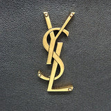 サンローラン SAINT LAURENT ルーカメラバッグ 612542 ショルダーバッグ カーフ ブラック ゴールド金具 レディース【中古】【ABランク】