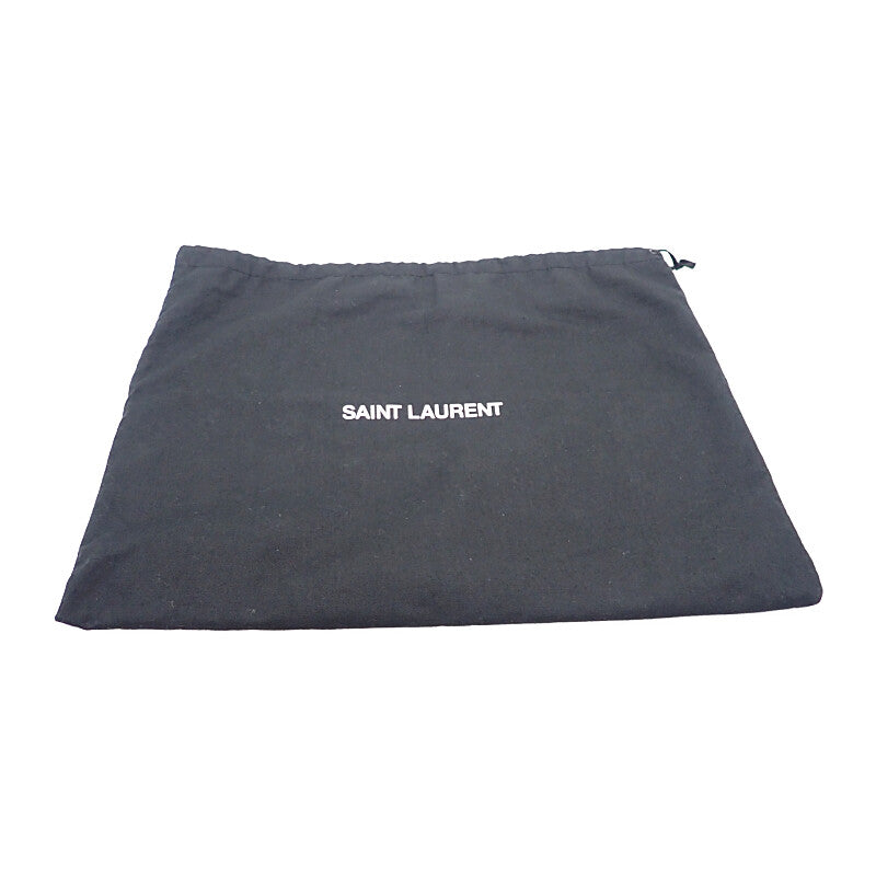 聖羅蘭 SAINT LAURENT Lou 相機包 612542 肩背包 小牛皮 黑色 金色金屬 女士【二手】【AB級】