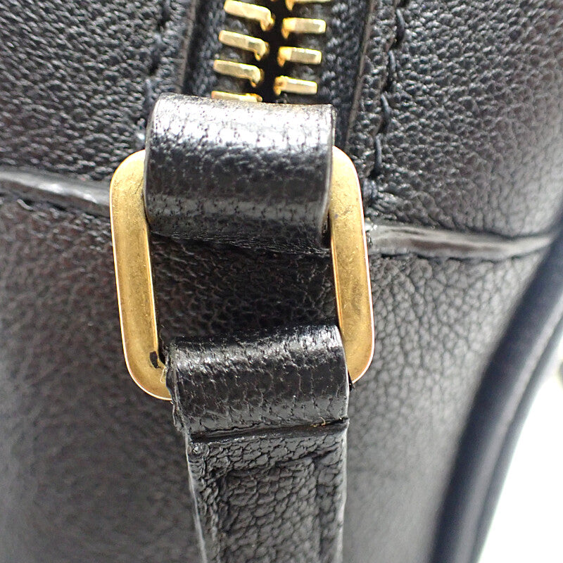 聖羅蘭 SAINT LAURENT Lou 相機包 612542 肩背包 小牛皮 黑色 金色金屬 女士【二手】【AB級】