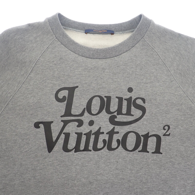 ルイヴィトン LOUIS VUITTON スクエアード LVスウェットシャツ L HJY13WUYR 1A7X6Z スウェット コットン グレー メンズ【中古】【ABランク】