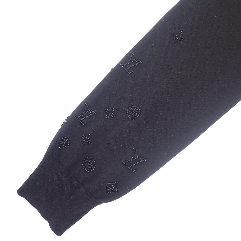 ルイヴィトン LOUIS VUITTON エンベリッシュド イブニングクルーネック L 1AIHO9 ニット ウール ブラック メンズ【中古】【Aランク】