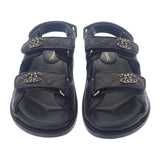 シャネル CHANEL フットベット サンダル G35927 X56140 94305 サンダル グレインカーフレザー キャビアスキン ブラック レディース【中古】【Aランク】