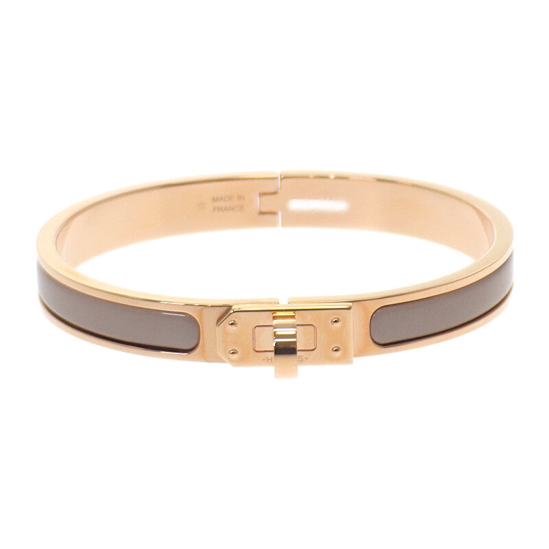 エルメス HERMES ミニ・クリック・ケリー H200004F バングル メタル ベージュ マロングラッセ ゴールド金具 レディース【中古】【SAランク】