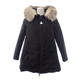 モンクレール MONCLER BLAVET ブラべ 0 E20934987125 C0071 ダウンジャケット ポリエステル コットン ダウン90%/フェザー10% ブラック レディース【中古】【Aランク】