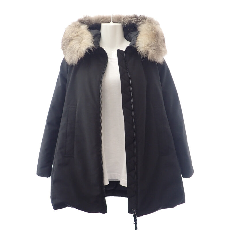 モンクレール MONCLER BLAVET ブラべ 0 E20934987125 C0071 ダウンジャケット ポリエステル コットン ダウン90%/フェザー10% ブラック レディース【中古】【Aランク】