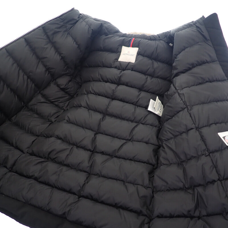 モンクレール MONCLER BLAVET ブラべ 0 E20934987125 C0071 ダウンジャケット ポリエステル コットン ダウン90%/フェザー10% ブラック レディース【中古】【Aランク】