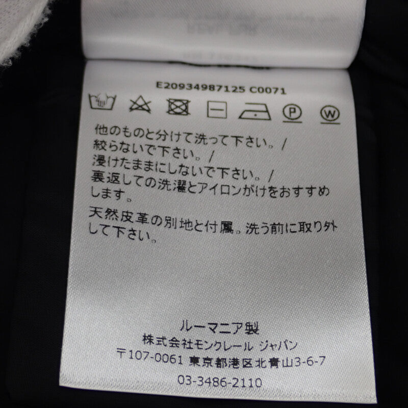 モンクレール MONCLER BLAVET ブラべ 0 E20934987125 C0071 ダウンジャケット ポリエステル コットン ダウン90%/フェザー10% ブラック レディース【中古】【Aランク】