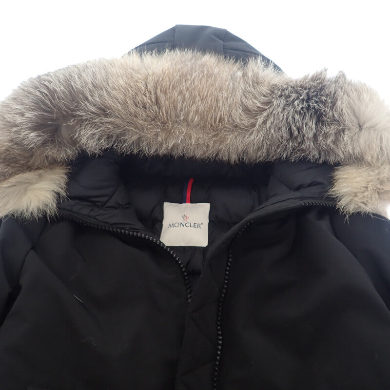 モンクレール MONCLER BLAVET ブラべ 0 E20934987125 C0071 ダウンジャケット ポリエステル コットン ダウン90%/フェザー10% ブラック レディース【中古】【Aランク】