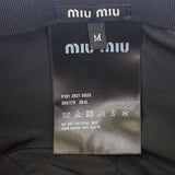 ミュウミュウ MIUMIU ベースボールキャップ 5HC179 2B4L F0967 キャップ シルク ブラック レディース【中古】【Aランク】