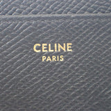 セリーヌ CELINE カードホルダー トリオンフ チャーム 10M083FVO.38NO カードケース カーフ ブラック ゴールド金具 レディース【中古】【Aランク】