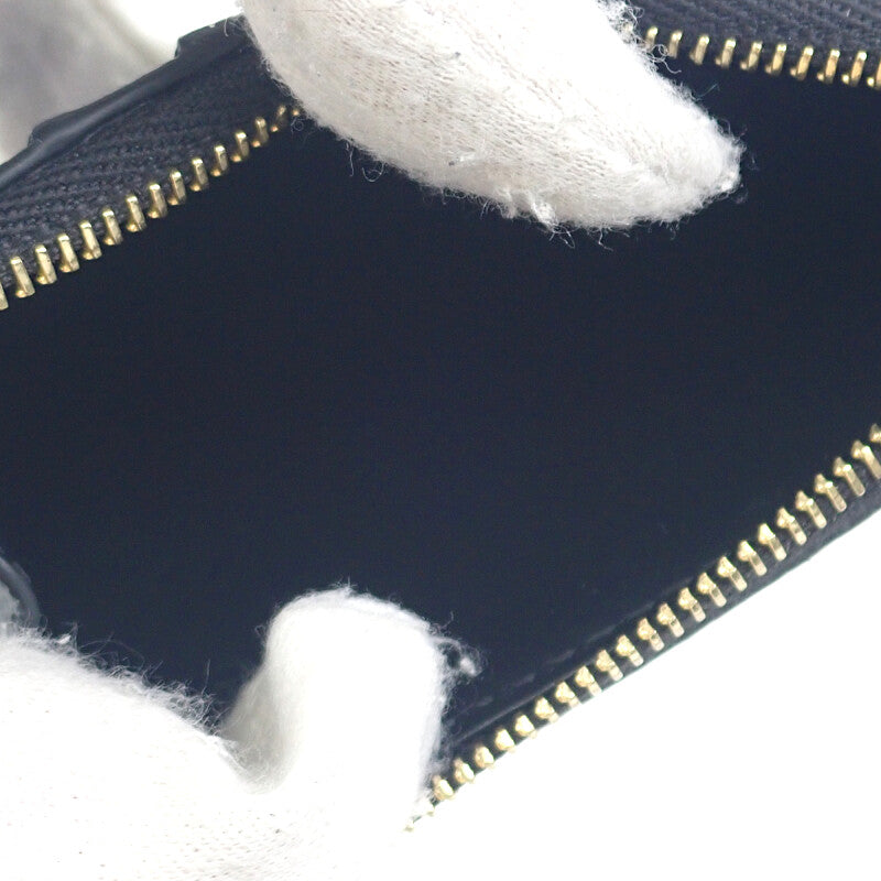 セリーヌ CELINE カードホルダー トリオンフ チャーム 10M083FVO.38NO カードケース カーフ ブラック ゴールド金具 レディース【中古】【Aランク】