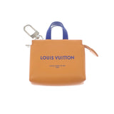 ルイヴィトン LOUIS VUITTON LV ミニショッパー キーホルダー M02699 バッグチャーム レザー オレンジ ネイビー レディース メンズ【中古】【ABランク】